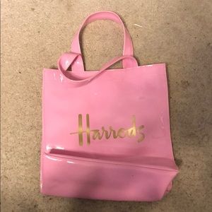 Harrods Pink Patent Shopper Bag